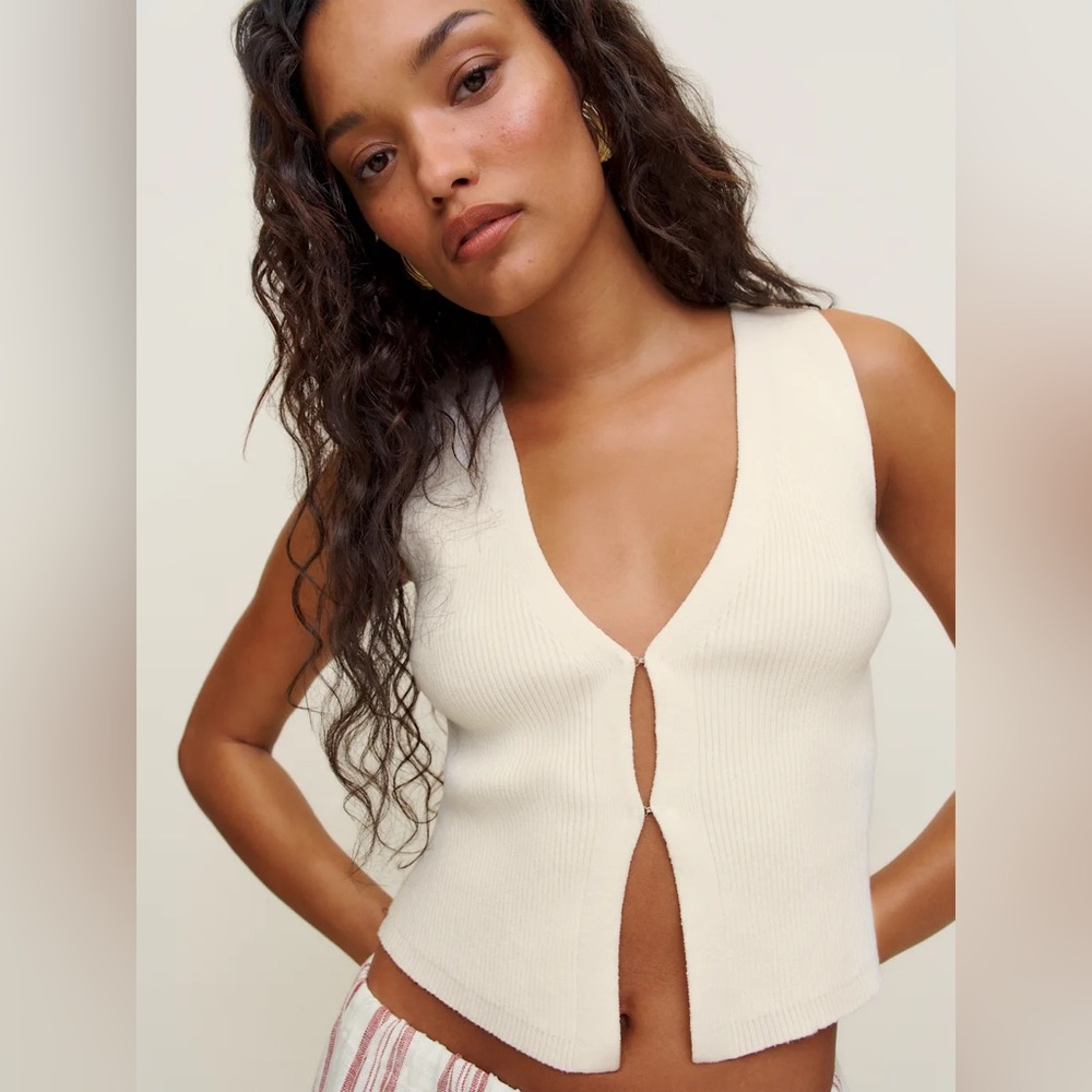 Reformation Myrtle Cotton Vest XS